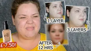 ELF FLAWLESS FINISH FOUNDATION TESTED ON OILY, ACNE PRONE SKIN (12 hours)