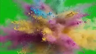 FREE No Copyright Green Screen Powder Colors Splashing 🎨 | Loop Animation | 4K Overlay