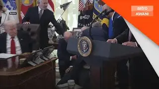 Lelaki rebah ketika hadiri sidang media di White House