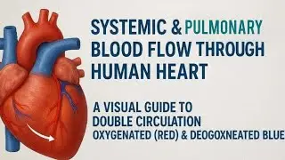Circulation of Blood in Heart & Double Circulation | Easy Explanation with Diagram | Human Heart |