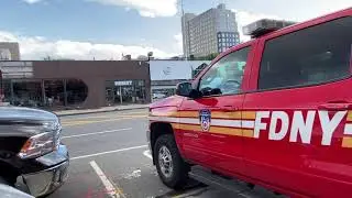 FDNY BATTALION 50 PULLING OUT OF IT&rsquo;S QUARTERS ON HILLSIDE AVENUE IN JAMAICA QUEENS