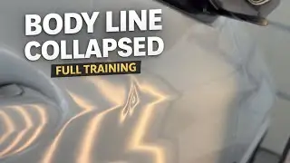 Caved-In BMW Door Body Line Repair (Full PDR Training) | Frisco, Texas