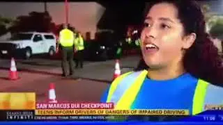 Teens discuss drugged driving risks at  holiday checkpoint