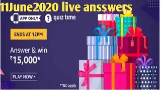 Amazon live quiz answers today in Hindi/Quiz ends today afternoon 12/win 15000/Amazon pay balance.