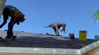 ROOFING WITH BATTERY POWERED MILWAUKEE FUEL NAIL GUNS #RELENTLESSROOFING 