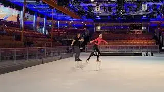Duo stilts on ice Olena and Taras