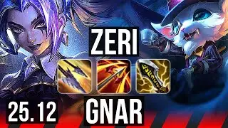 ZERI vs GNAR (TOP) | Quadra | EUW Diamond | 25.12