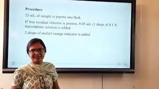 Determination of acidity in given water sample for M.Sc. final