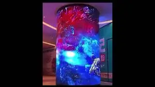 Transforming Pillars into Dynamic Displays #digitalsignage #digitaldisplay #shoppingmalls #ledscreen