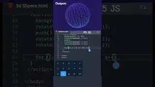 Create 3d Sphere Particle using P5 Javascript | html5 canvas #shorts #javascript #developer #coding
