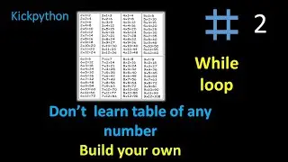 Table Program using while loop || Python