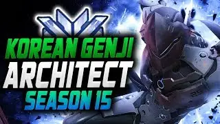Architect Amazing Genji Gameplay! OW League Player! [ OVERWATCH SEASON 15 TOP 500 ]