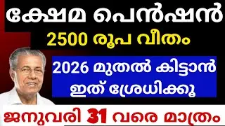 ക്ഷേമ പെൻഷൻ 2500 വിതരണം ഇവർക്കൊക്കെ! ഈ കാര്യങ്ങൾ സമർപ്പിച്ചോ?