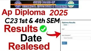 AP Diploma C23 1st & 4th SEM Results 2025 | AP diploma C23 results 2025 | 100% true update