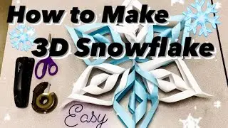 How to Make 3D Snowflakes FAST - Easy Step by Step for Kids #snowflake #art #mrschuettesart