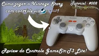 Como jogar o Vintage Story com CONTROLE via Steam + Review do Controle GameSir-T3 Lite!