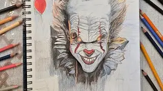 Pennywise sketch(It welcome to Derry) #Pennywise #welcometoderrry #sketch #drawing #tutorial #viral 