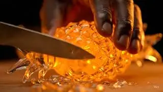 Fruits cassable #GlassFruit#FruitArt#SatisfyingCut#CrystalFood #aiart #ai #asmr 