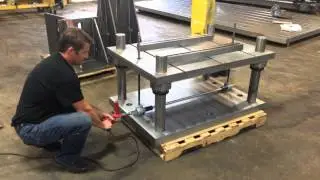 X-Y-Z table for engine or motor testing