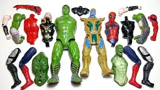 AVENGERS TOYS MARVEL'S, SPIDERMAN VS HULK SMASH VS THANOS VS THOR VS LIZARD