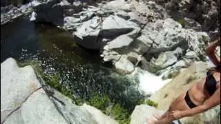 Amy Stevens Cliff Jumping in Her Calevara Bikini