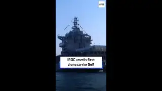 IRGC unveils Iran's first drone carrier in Gulf waters.