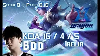 KZ BDD IRELIA vs MISS FORTUNE ADC - Patch 8.16 KR Ranked