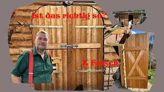 Z in einer Tür falsch herum. Unsere Lokschuppen Tür haben wir vor 3 Jahren falsch gebaut