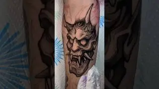 NEW TATTOO ALERT! | Hannya Mask✨️ #drawing_complex #tattoofun #tattooartist #tattoodesigns #art