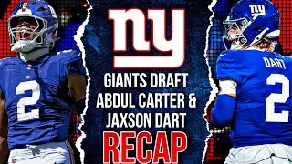 Giants Draft Abdul Carter & Jaxson Dart | Day 1 Draft Analysis