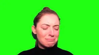 Stock Emotions: Sadness (woman, green screen)