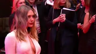 CAPTAIN AMERICA Civil War  Elizabeth Olsen Is Stunning European Premiere Footage