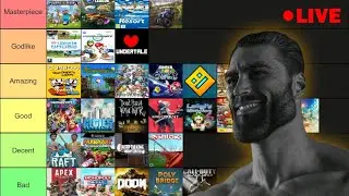 🔴 LIVE - Making Tier List of All Games | Tier List | whutdaflash