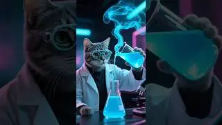 CAT MAKE A MAGIC POTION #shorts #shortvideo #cat #kucing #ai #animasulucu #cutecat #funny #animation