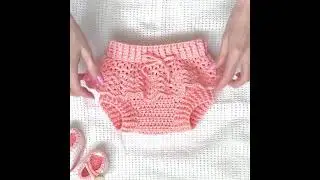 Bloomers Baby Diaper Cover lacey skirt elastic waist bloomer shorts Crochet Pattern nappy cover