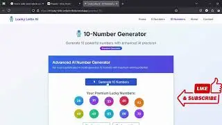 Lucky Lotto A.I. &mdash; Instantly Generate Your Winning Numbers with AI! Number generator Powered by A.I