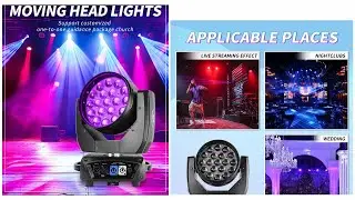 19x15W LED Wash Zoom Beam Moving Head Light Review | RGBW DMX512 Stage Lighting
