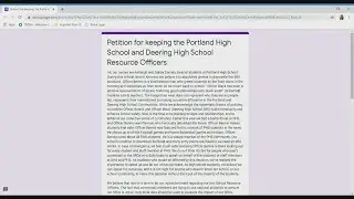 Students create petition to keep school resource officers in Portland Public Schools