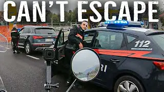 In Italy the Police Pull You Over Fast.. (Italian Alps) - Honda Transalp Adventure Europe