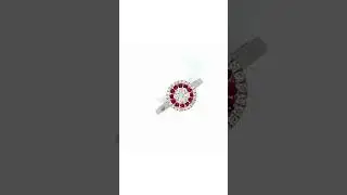 July Birthstone: Ruby and Diamond Halo Ring