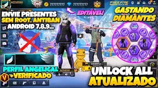 (ENVIANDO PRESENTES🎁) COMO COLOCAR UNLOCK ALL NO FREE FIRE, PEGANDO NA PARTIDA | LIBERE SKINS GR&Aacute;TIS
