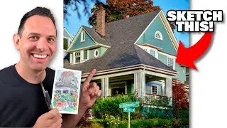 How To Sketch A House Loosely | Urban Sketching Tutorial STEP BY STEP