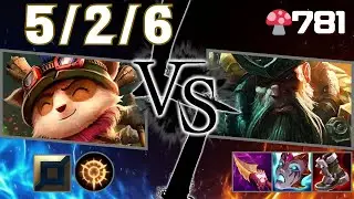 🍄781【Master/KR】TOP Teemo vs Gangplank【SN:너구리독#KR1】【Patch25.18】#leagueoflegends