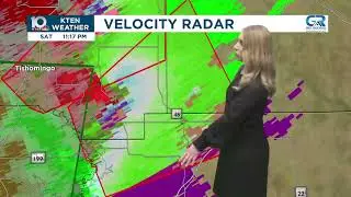 KTEN-TV Tornado Coverage 11:06 PM - 12:56 AM (4/20/2025)