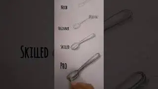 Spoon drawing in different levels