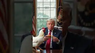 Trump&rsquo;s Chicken Burger Diplomacy😆🤣#trumpCluckComedy #BurgerBite #FeatherFun#zerakai1m #comedy
