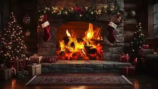 Calm Fireplace Ambience 🔥 Cozy Crackling Fire Sounds 4K for Sleep & Quiet Winter Night
