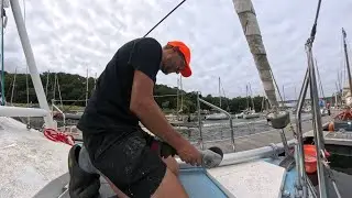 Quand le bout dehors bloque la baille à mouillage.