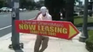 Sign Twirler with Human Directional Sign