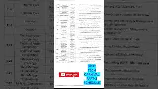 BPUT TECH CARNIVAL SCHEDULE PART-2